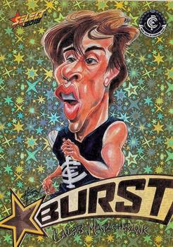 2018 Select Footy Stars - Starburst Caricatures Yellow #SBY10 Caleb Marchbank Front